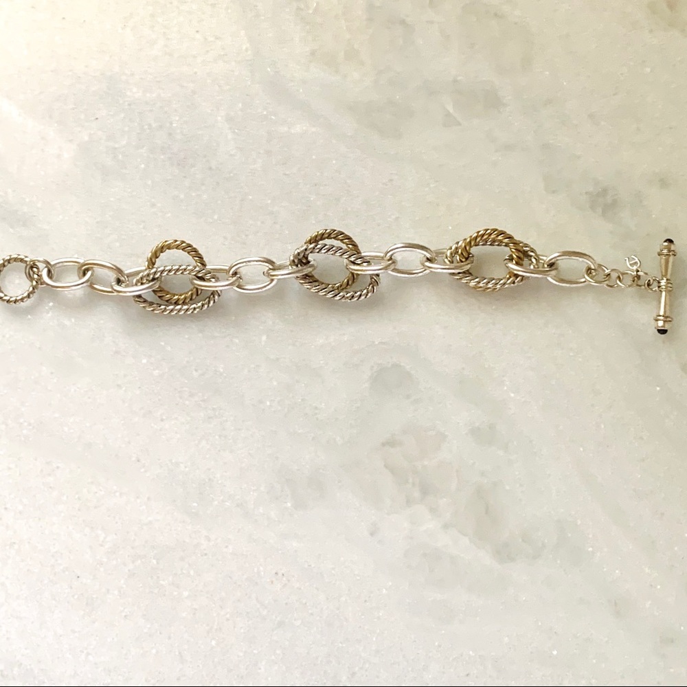Oval Chain Link Bracelet Silver/Gold - Picture 7 of 7